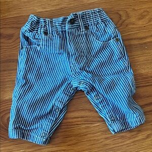 Cherokee railroad style Navy and White Striped Infant Pants jeans